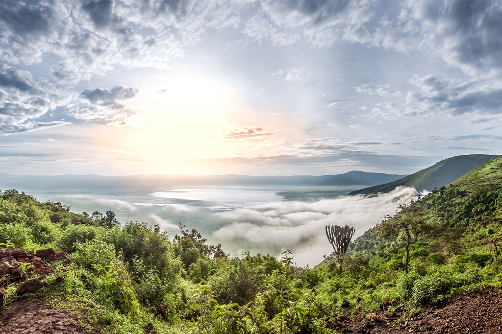 View across the Ngorongoro Crater, Tanzania